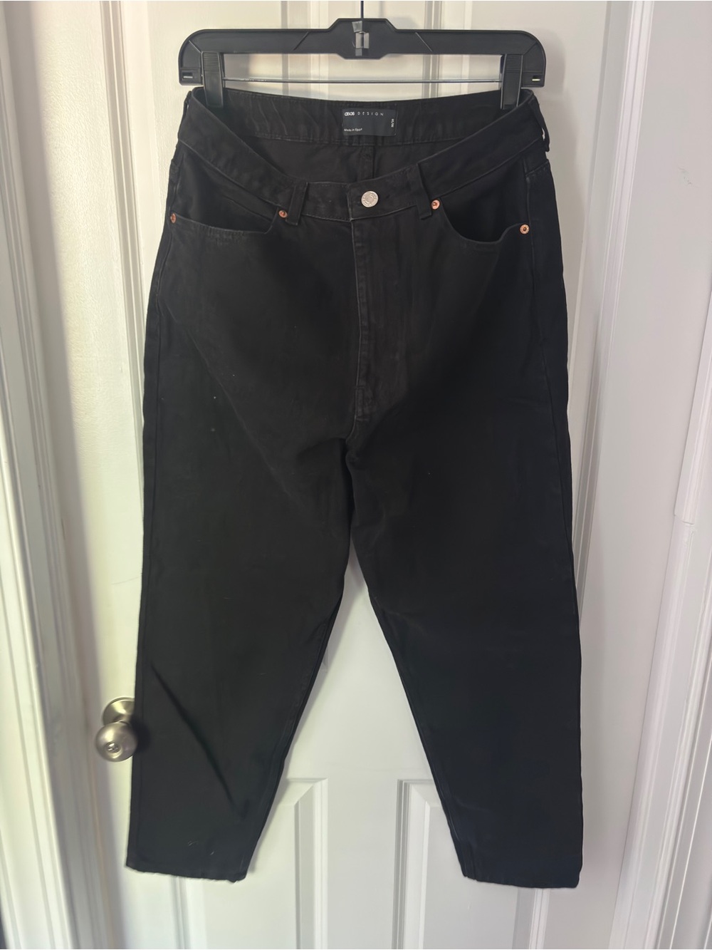 ASOS Hourglass Black High-Waist Mom Jeans